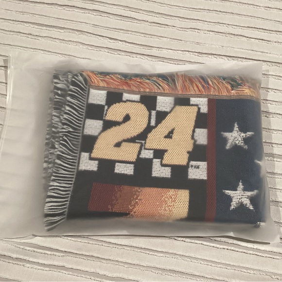 🔵 Vintage & New - Jeff Gordon Woven Tapestry Throw Blanket Afghan - Rare/Unique - Picture 9 of 9